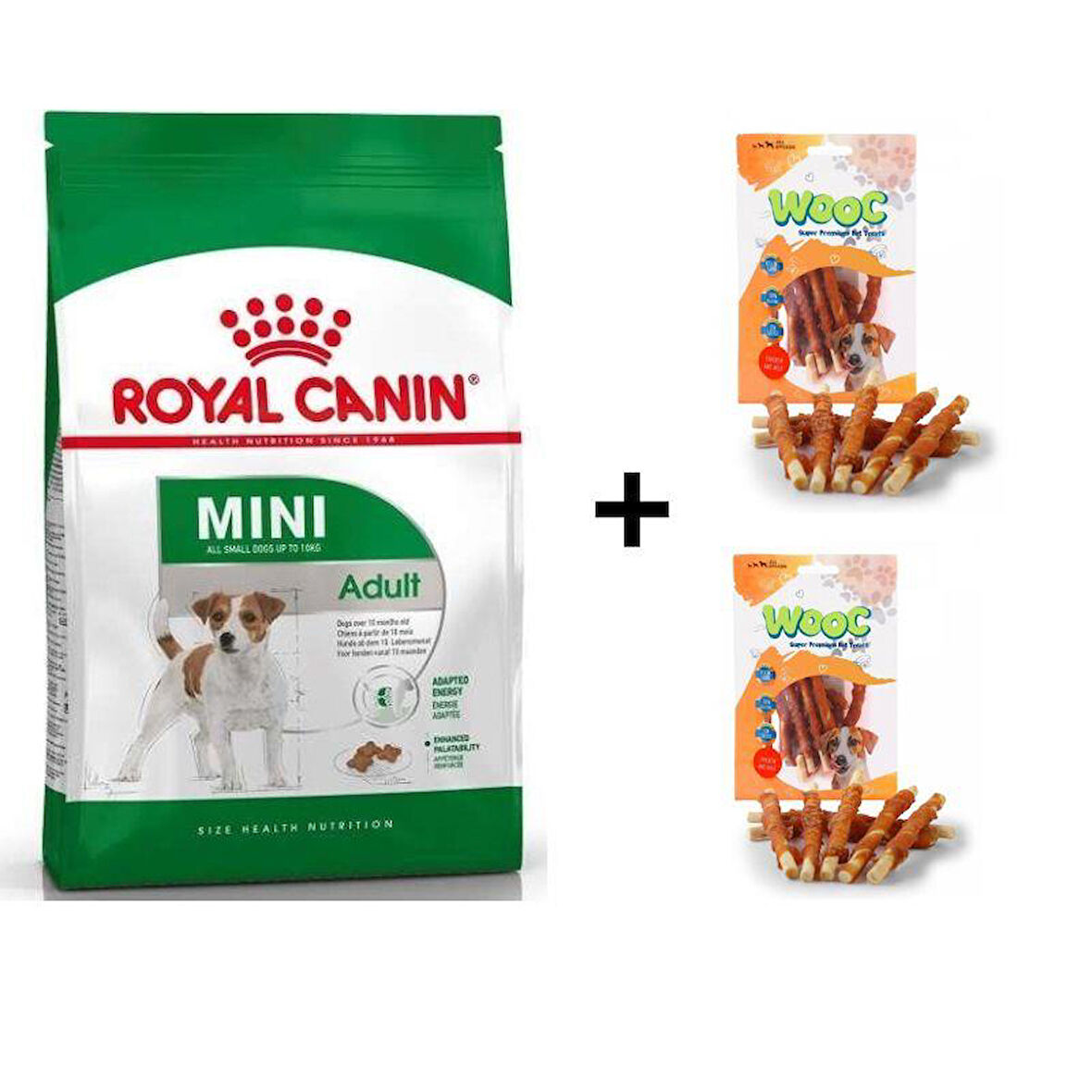 Royal Canin Mini Adult Köpek Maması 8 kg + 2 Adet Wooc Ödül 80 Gr 