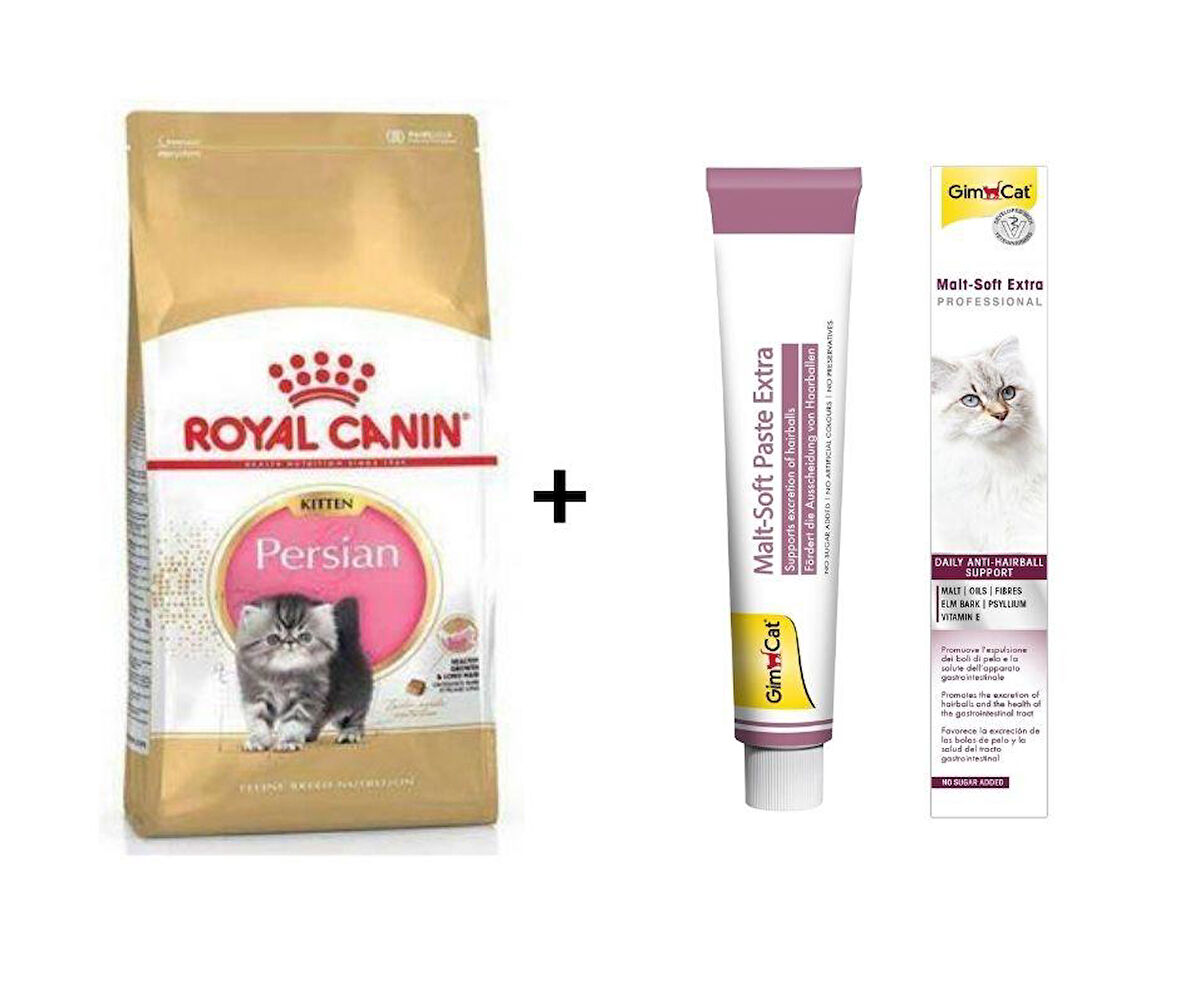 Royal Canin Kitten Persian Yavru Kedi Maması 2 kg + Gimcat Malt 100 Gr