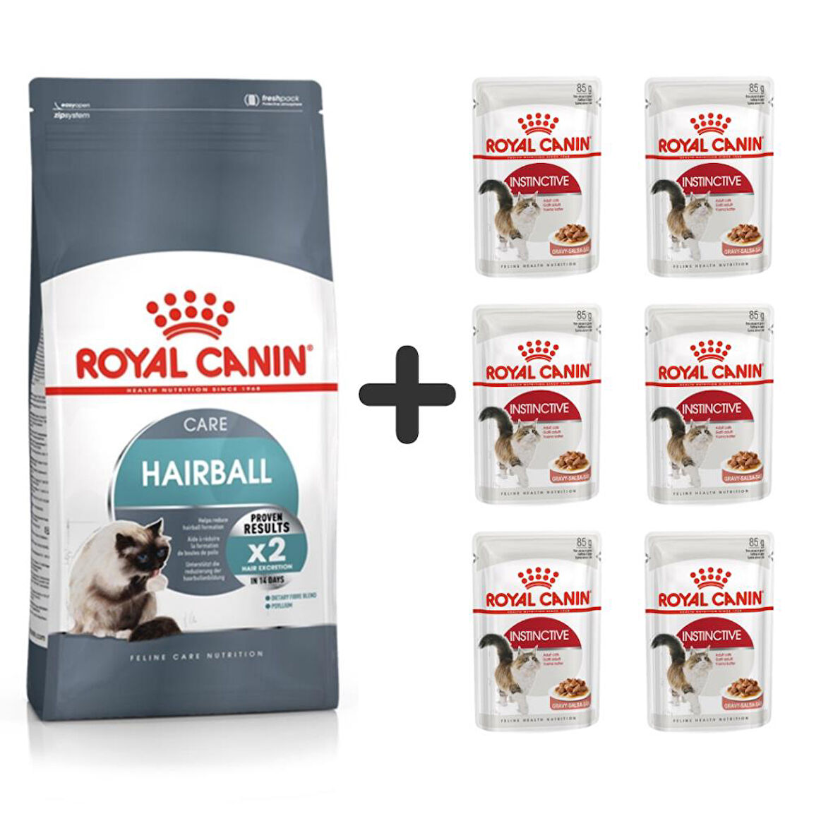 Royal Canin Hairball Care Kedi Maması 2 kg + 6 Adet Yaş Mama