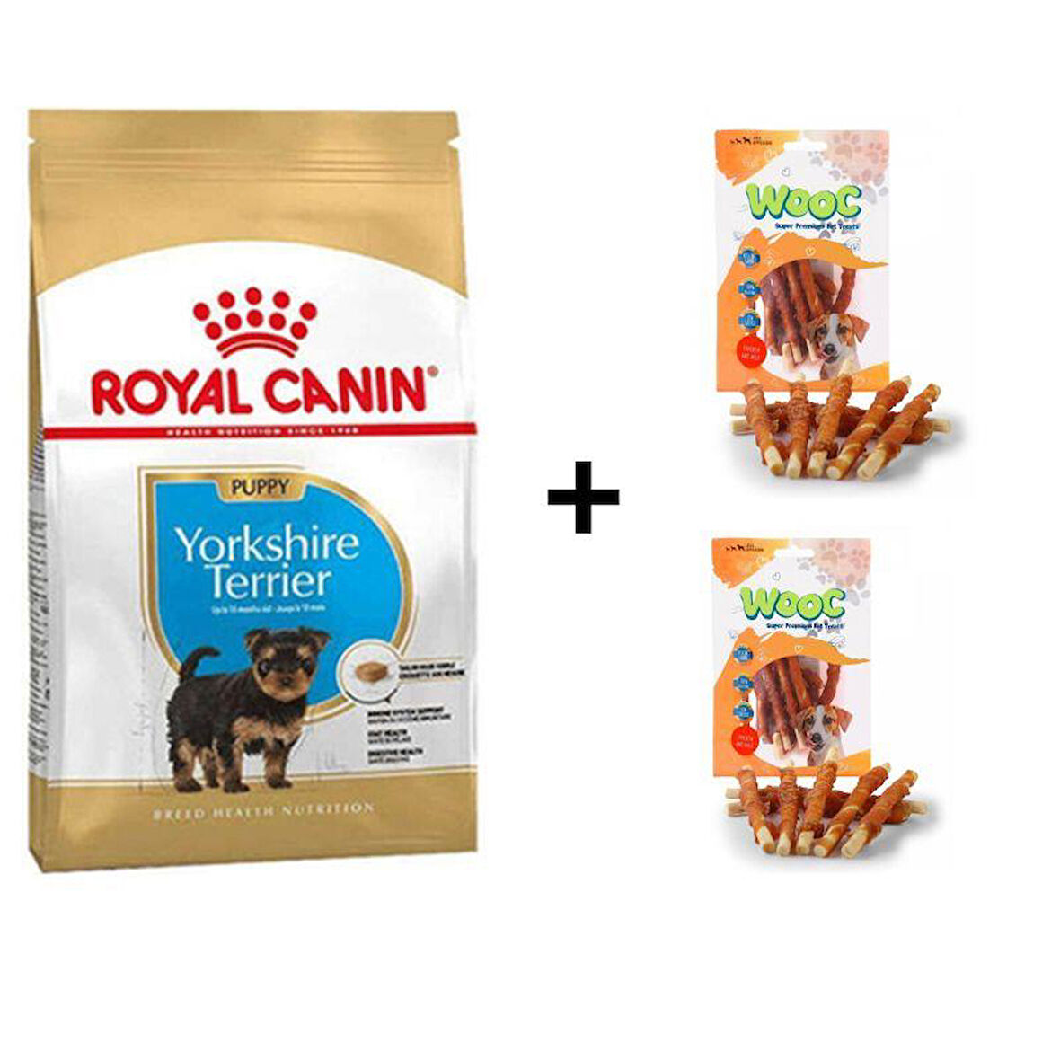 Royal Canin Yorkshire Terrier Yavru köpek Maması 1,5 kg + 2 Adet Wooc Ödül 80 Gr 