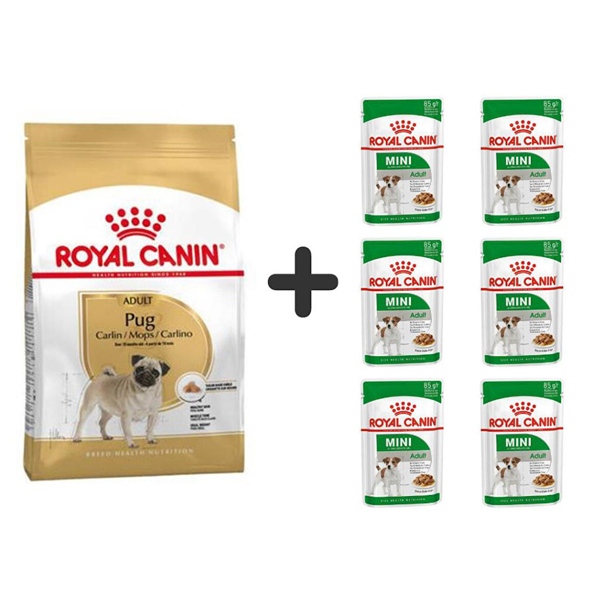 Royal Canin Pug Irkı Özel Köpek Maması 1,5 kg + 6 Adet Yaş Mama