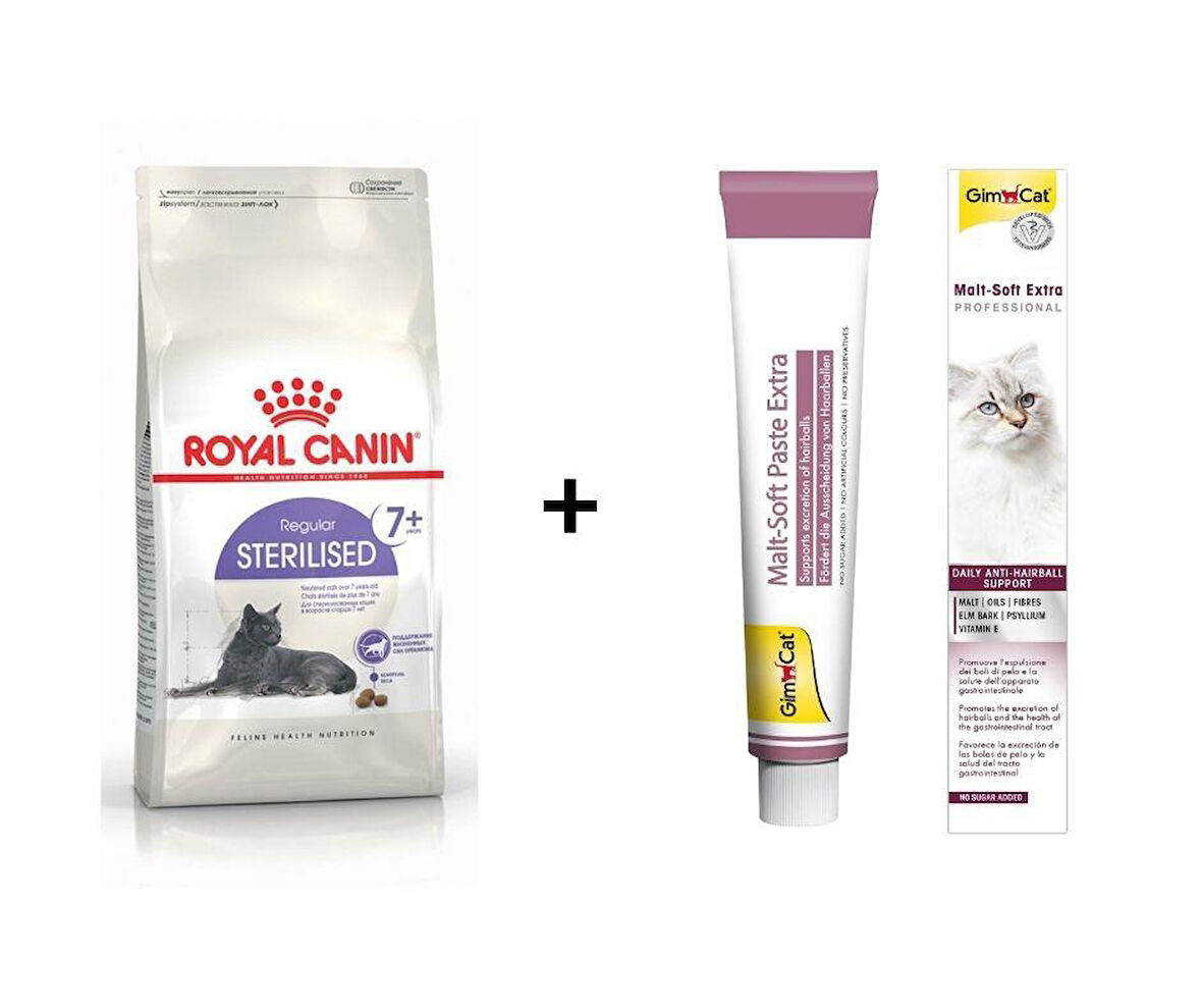 Royal Canin +7 Yaş Üzeri Kısırlaştırılmış Kedi Maması 1,5 Kg + Gimcat Malt 100 Gr