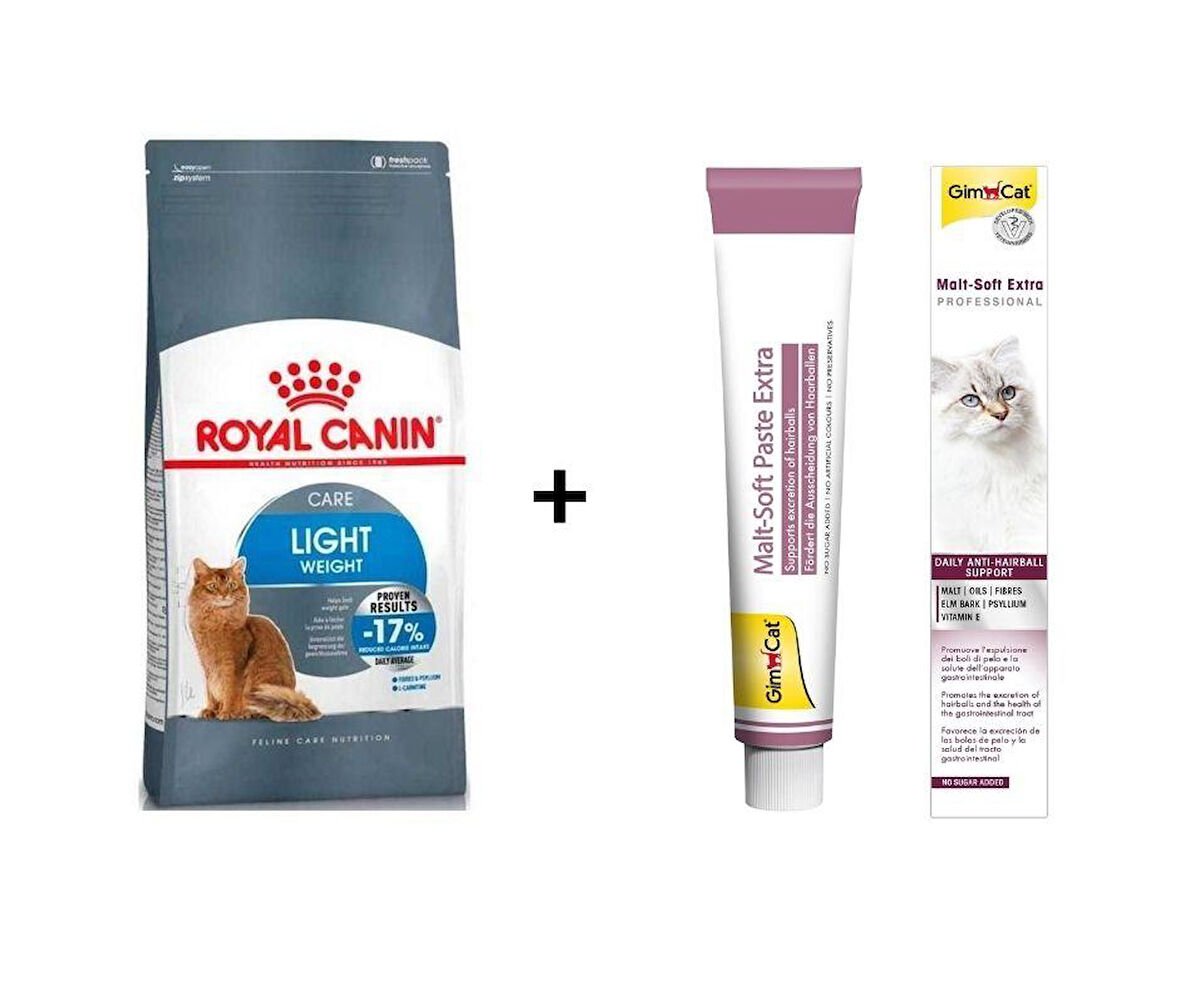 Royal Canin Light Weight Kedi Maması 8 Kg + Gimcat Malt 100 Gr