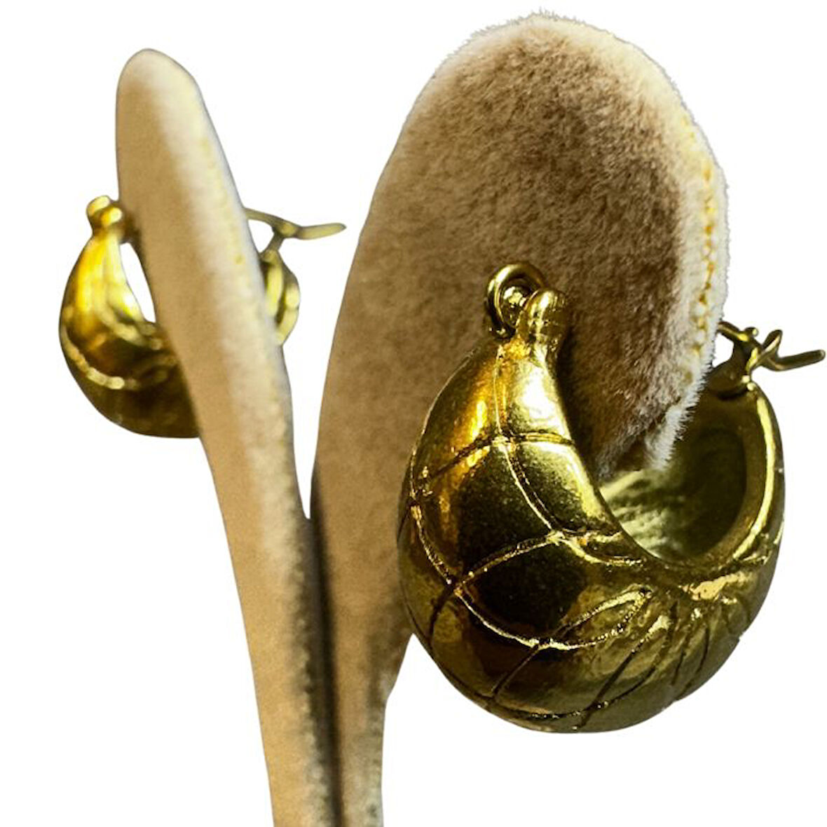 Uretti - İREM 3914 5905 Çelik Tombul Midye Model Küpe