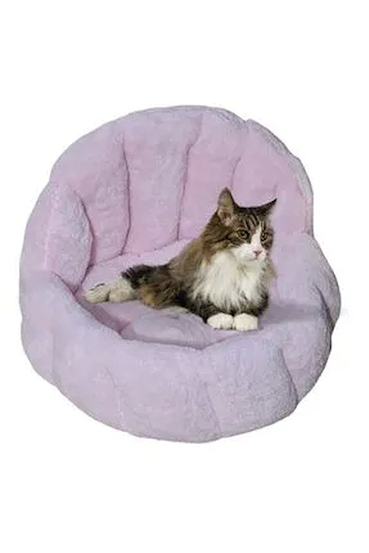 Prenses Kedi Köpek Yatağı Pamuk Dokulu Evcil Hayvan Yatağı (Pembe)