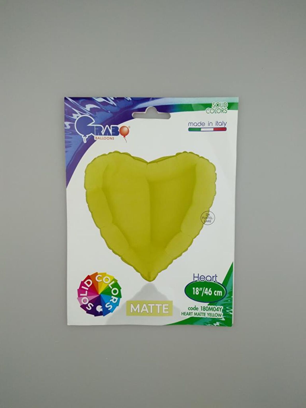 FOLYO BALON KALP 18'' SARI MAT D.Ü 15