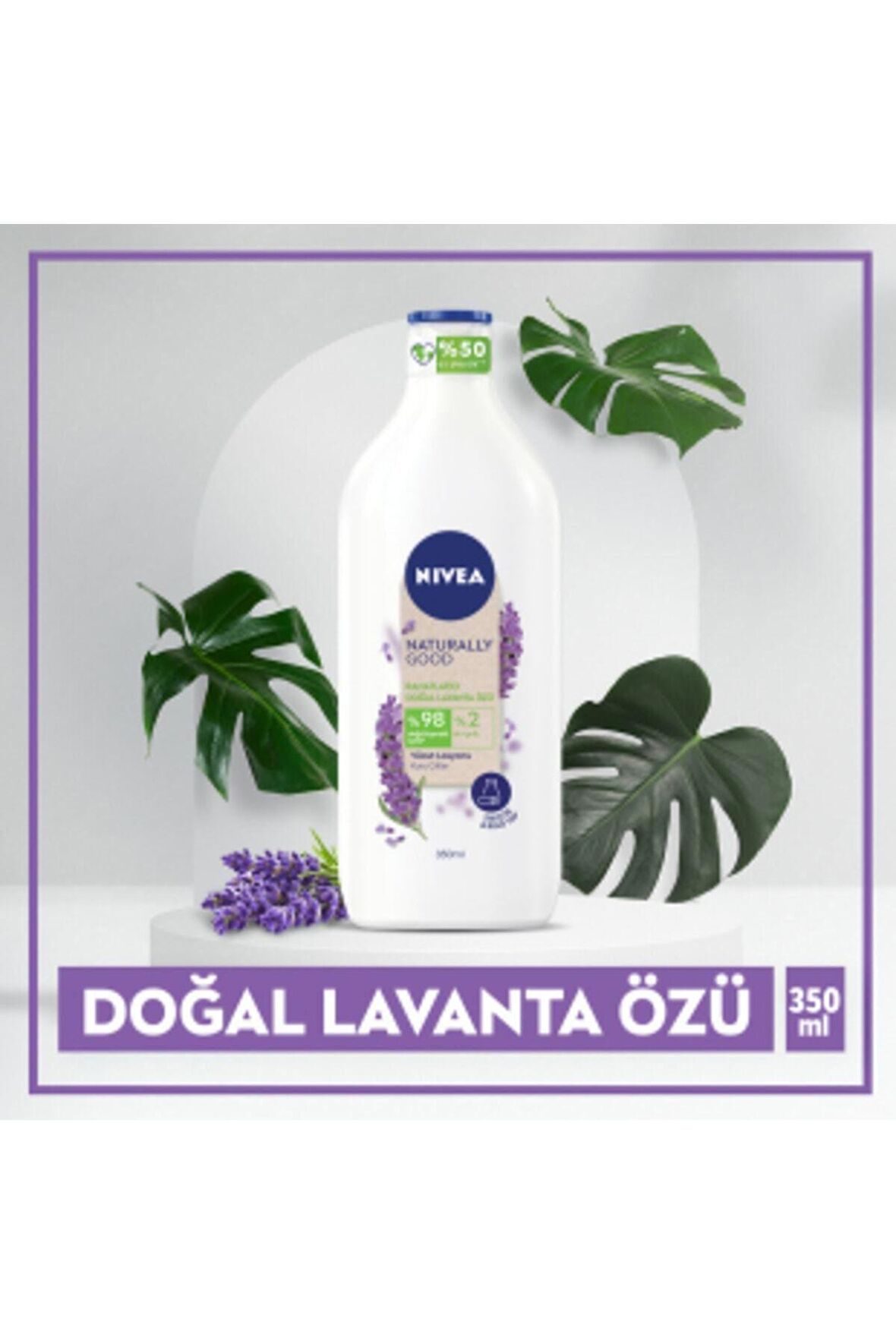 Nivea Naturally Good Vücut Losyonu Lavanta 350 ml Kuru Cilt 48 Saat Nemlendirme