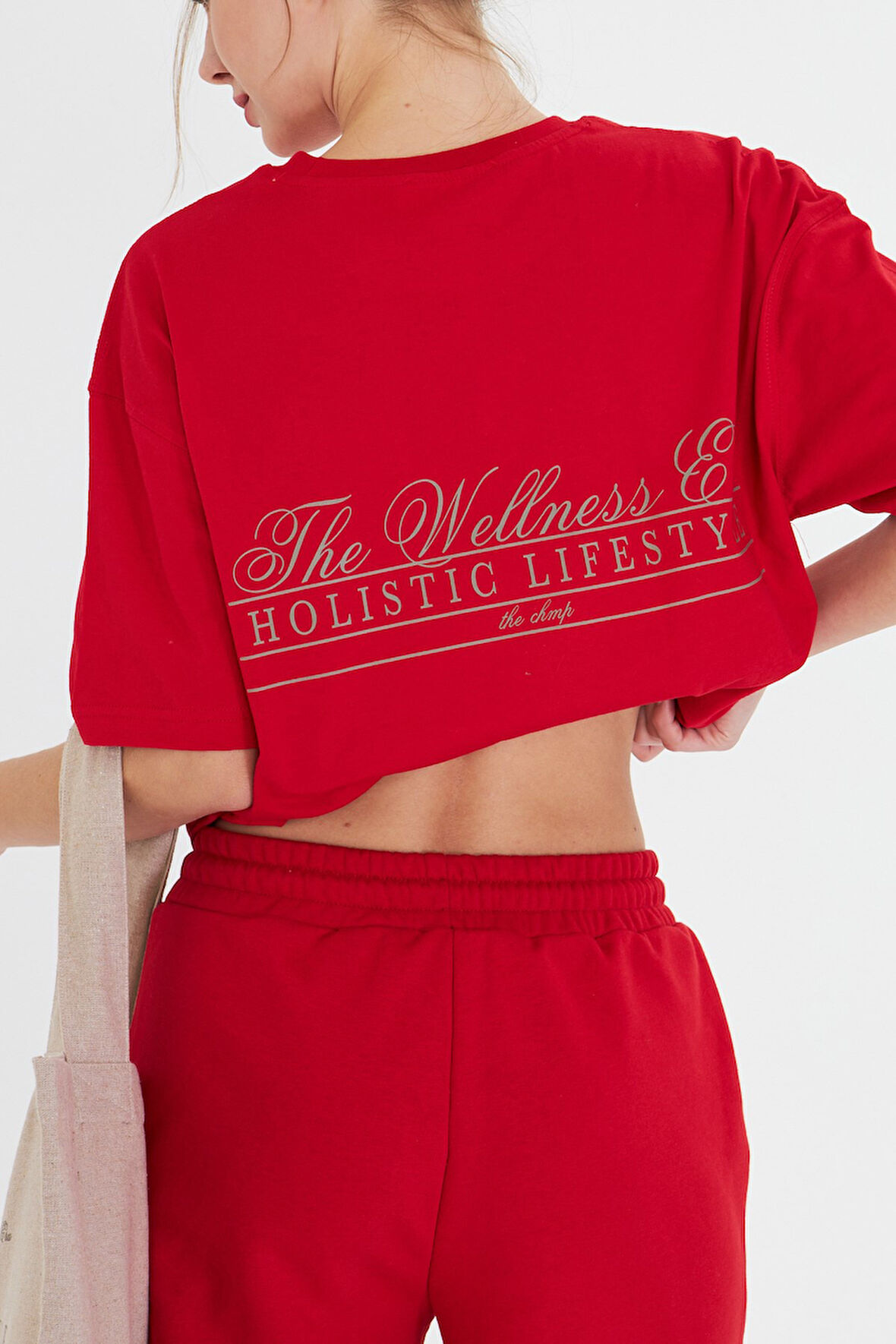 The Wellness Era Baskılı %100 Pamuk Oversize Kadın Tişört