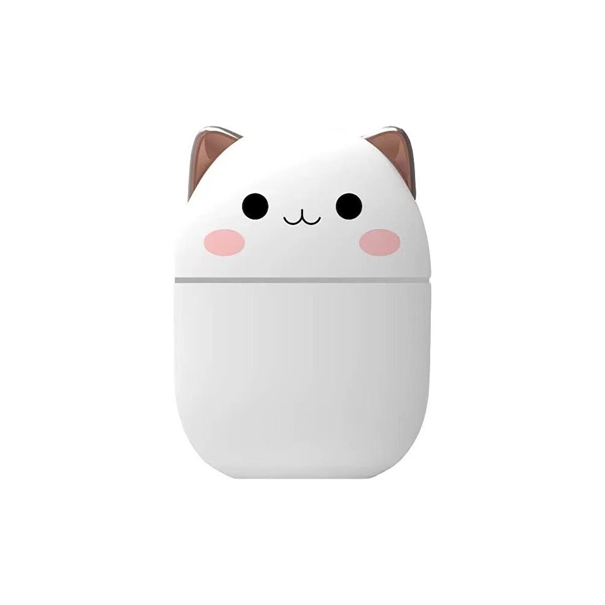 Ufly Sevimli Kedi Hava Nemlendirici Ledli Ultrasonik Difüzör 250 ml Beyaz