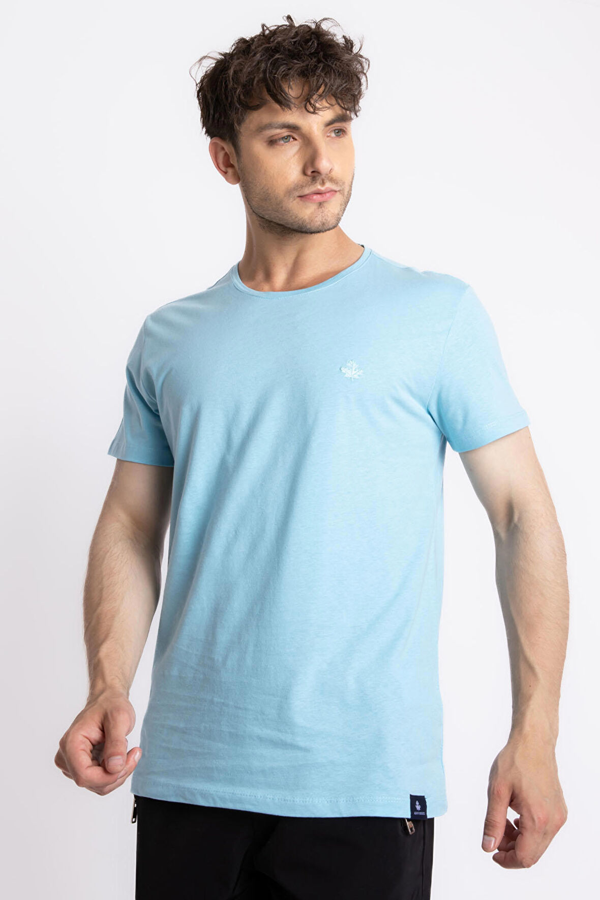 Adam Boxes O-Yaka T-shirt Premiver - Açık Mavi