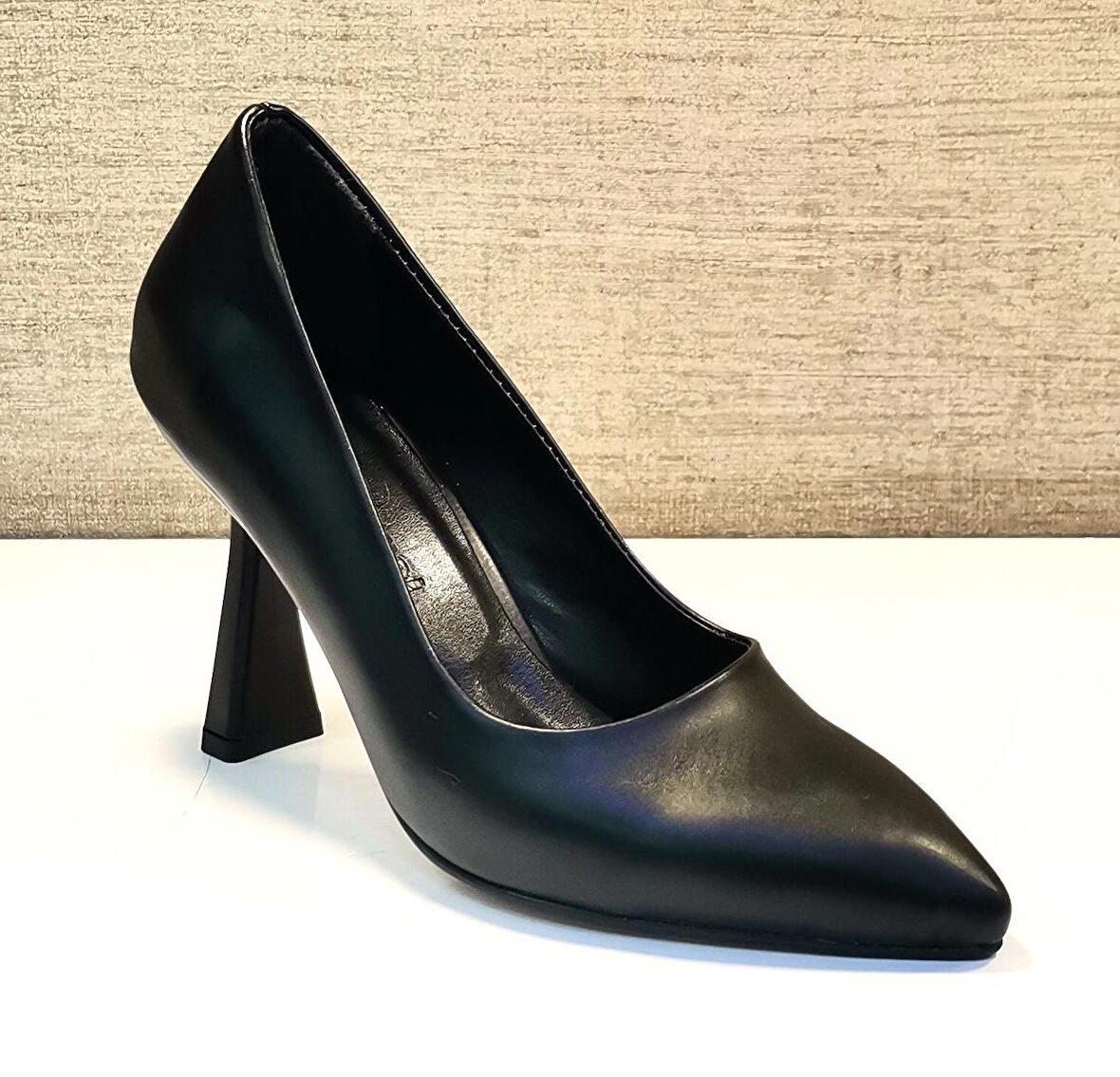 New Angel 721 Kadın Siyah Kadeh Ökçe Stiletto