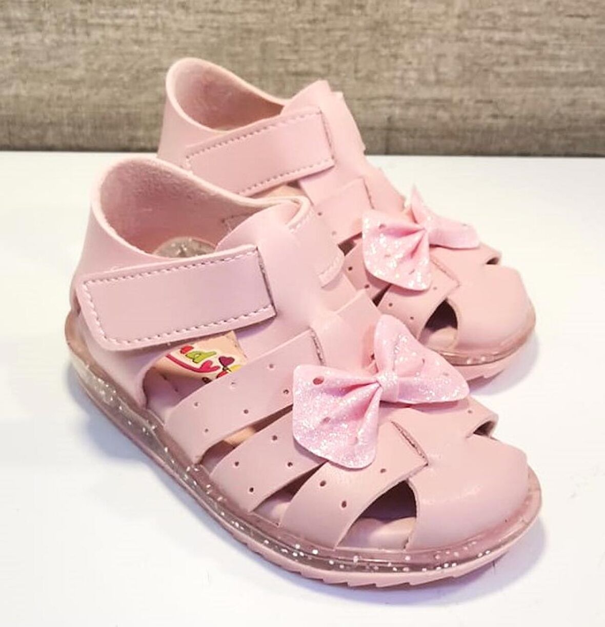 Wendy K-70 Kız Bebe Fiyonklu Sandalet Pembe