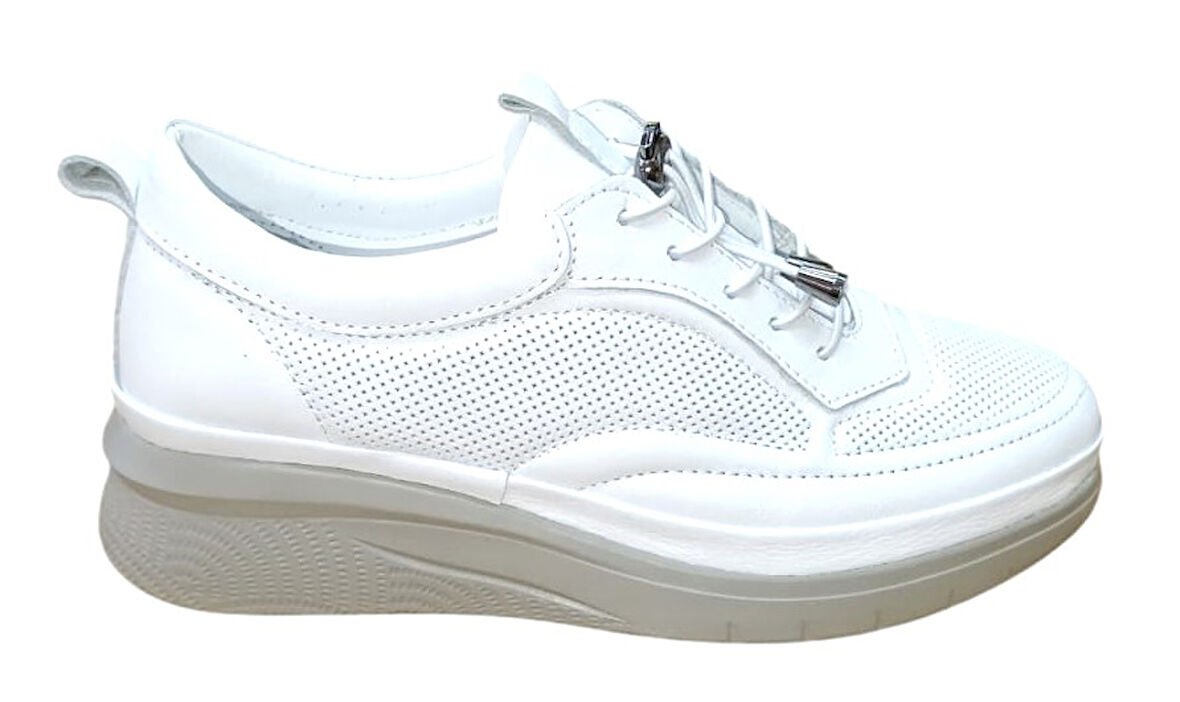 Modessa 121 Kadın Hakiki Deri Casual Comfort Ayakkabı Beyaz