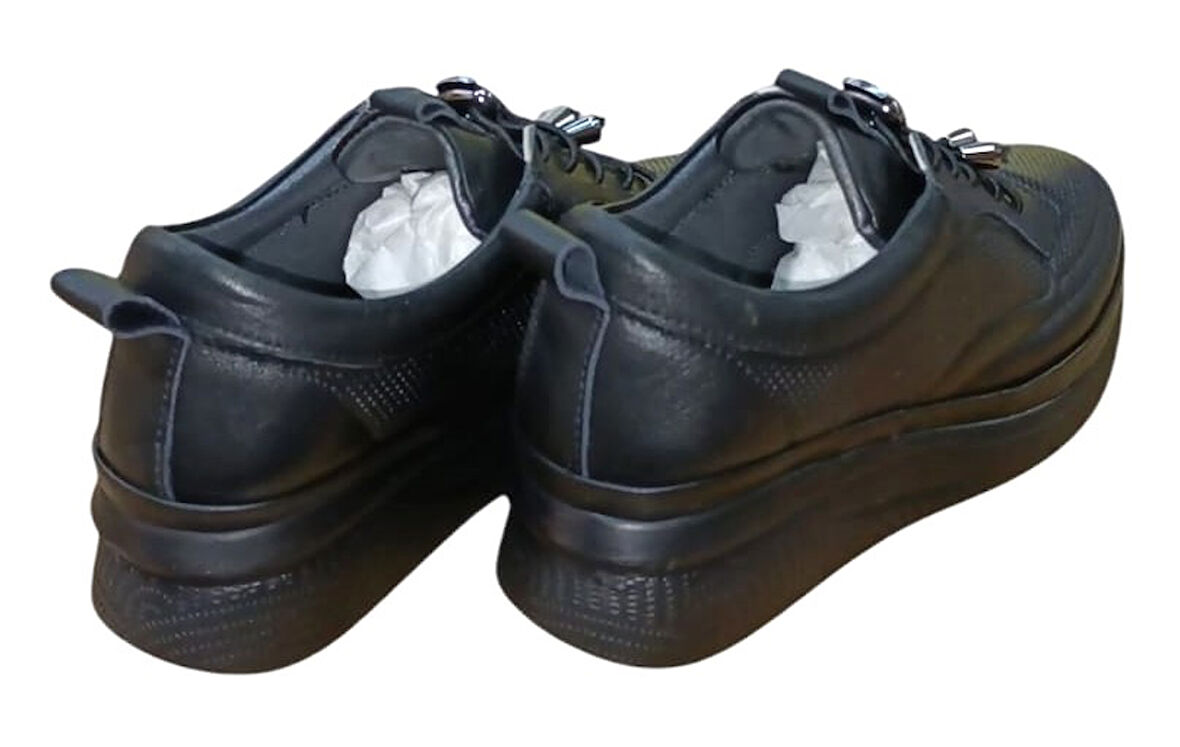 Modessa 121 Kadın Hakiki Deri Casual Comfort Ayakkabı Siyah