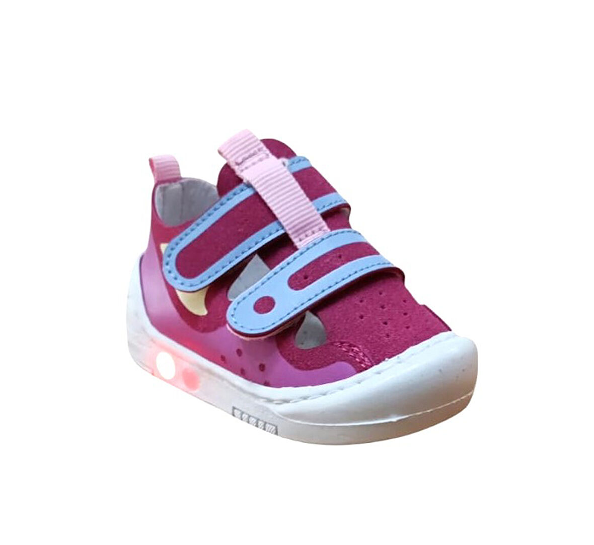 Middo Oki Bebe Kız - Erkek Işıklı Ortopedik Ayakkabı Fuşe