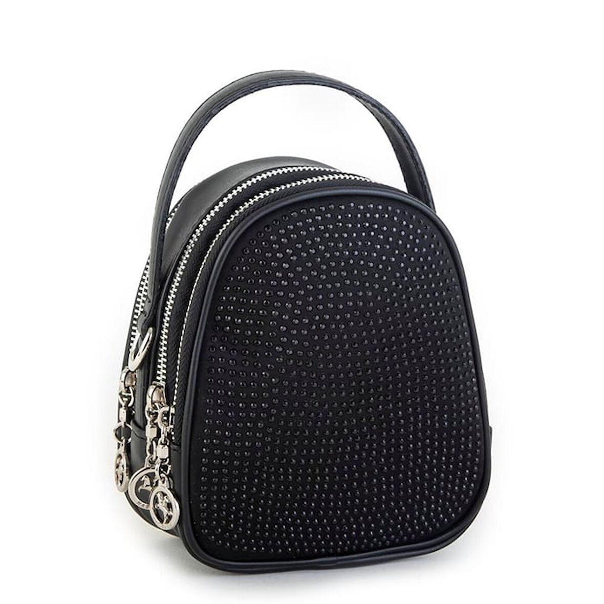 Nas 948 Kadın Taşlı El Ve Omuz Çapraz Çantası Siyah