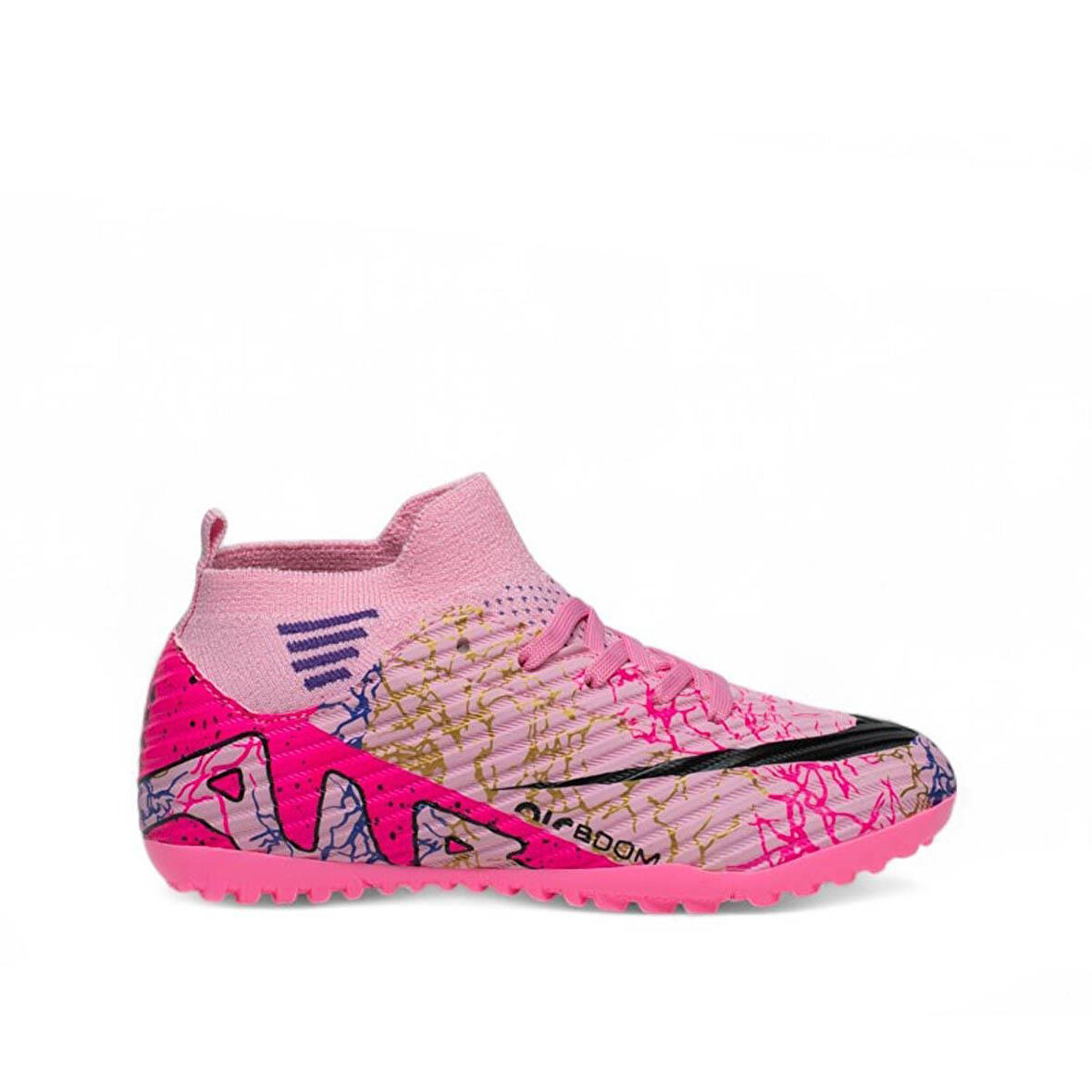 La Liga H565 Genç Çoraplı Halı Saha Ayakkabısı Pembe - Mor