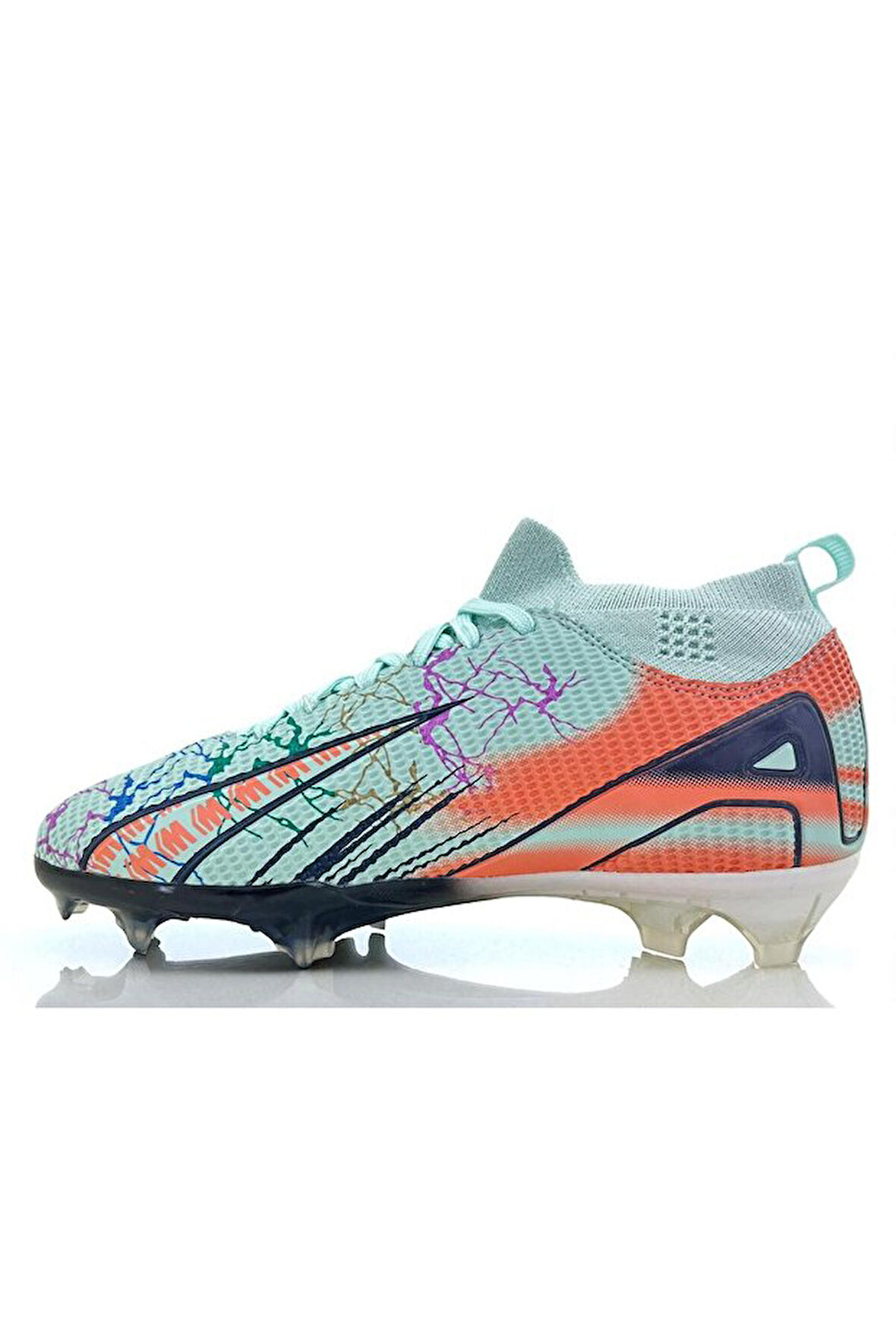 Laliga Ea1001 Çocuk - Genç Çoraplı Çim Saha Kramponu Su Yeşili