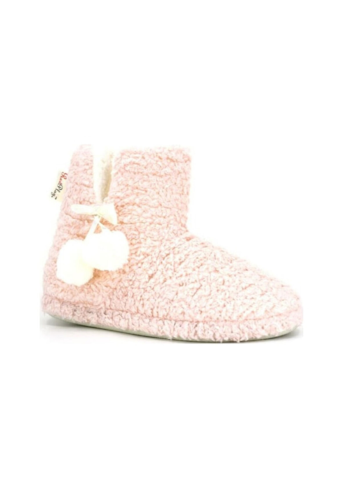 Red Play B202501 Kadın Peluş Kışlık Günlük Ev Botu Gül Kurusu