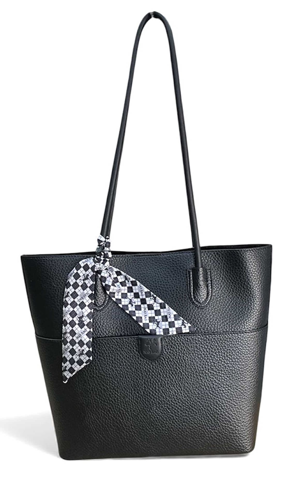 Nas 1509 Kadın Büyük Boy Yavrulu Omuz Çantası Siyah