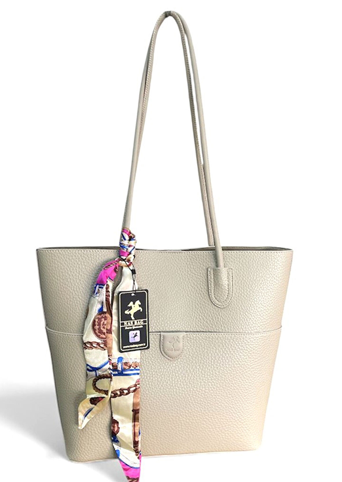 Nas 1509 Kadın Büyük Boy Yavrulu Omuz Çantası Kum