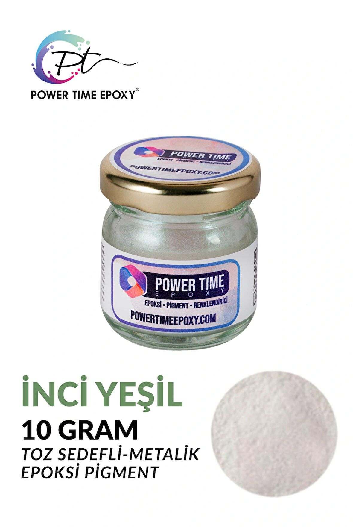 Sedefli Metalik Toz Pigment Boya / Inci Yeşil / Epoksi Için 10 GRAM