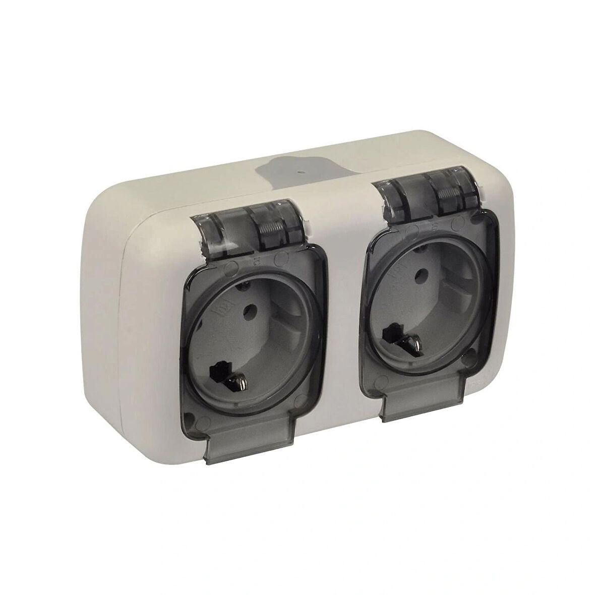 Tp Electric Nemliyer Sıva Üstü Kapaklı Top. Priz+ Kapaklı Top. Priz (Yatay) 