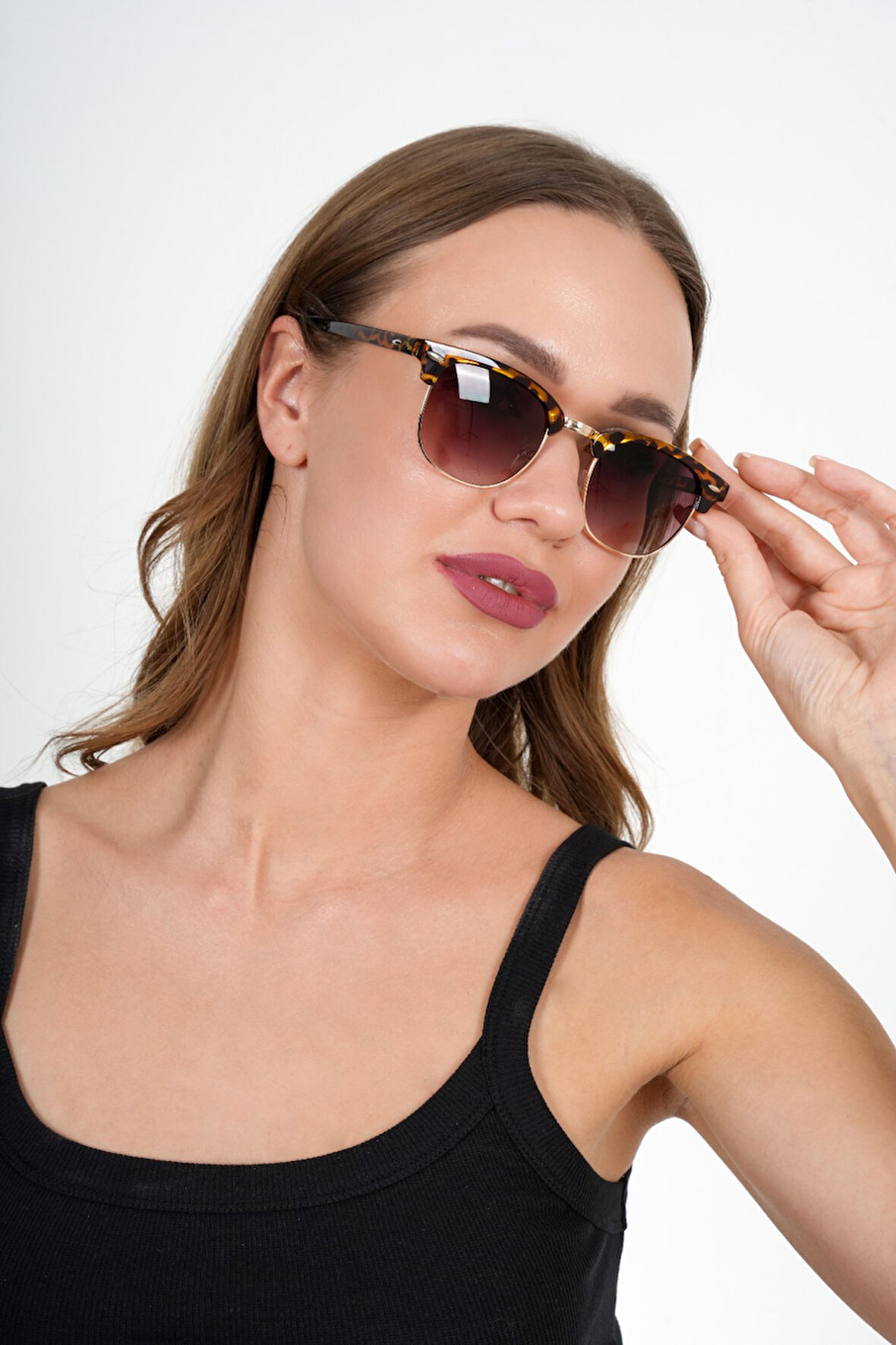 3201 GOLD/LEO 50 Olivier Philippe Clubmaster Güneş Gözlüğü