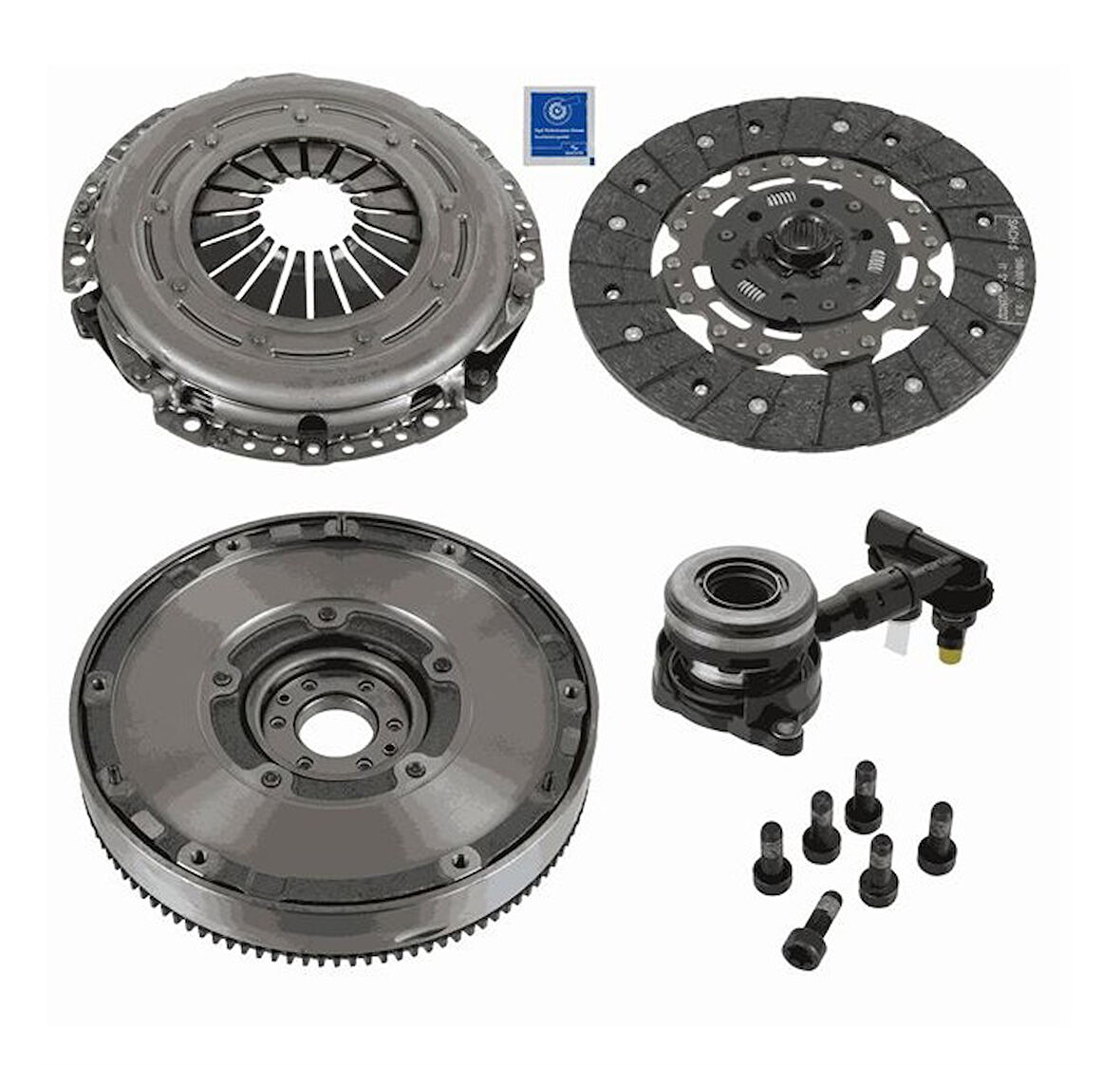 DEBRIYAJ SETI (BASKI BALATA-VOLAN-BILYA) 4 LU KIT OYNAR GOBEK VOLANLI  REPSET DMF FOCUS III 11=>14 1.6 TDCI VOLVO C30 1.