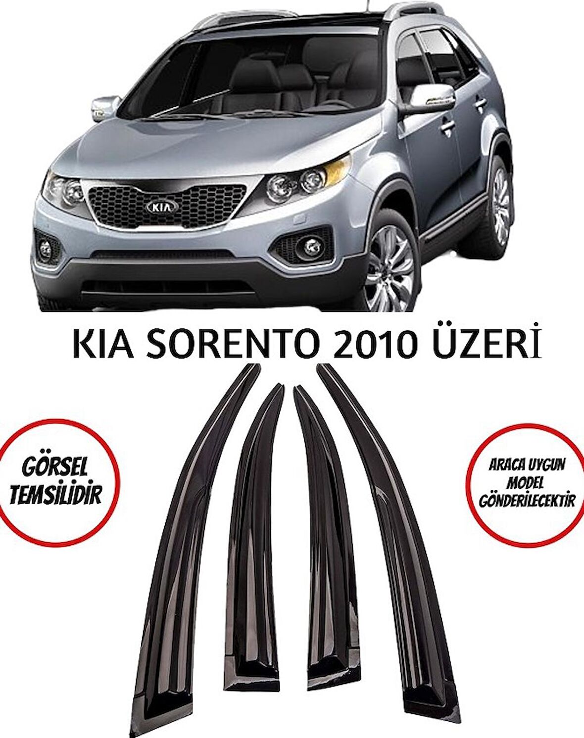 Balp  Kia Sorento Cam Rüzgarlığı 4lü 2010 ve Üzeri