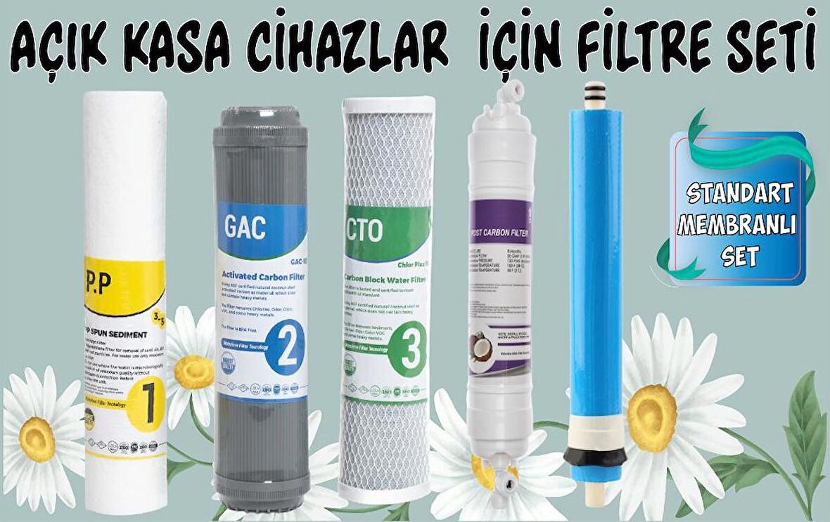 Su Arıtma Filtresi Seti 5 Li Membran Filtre Seti