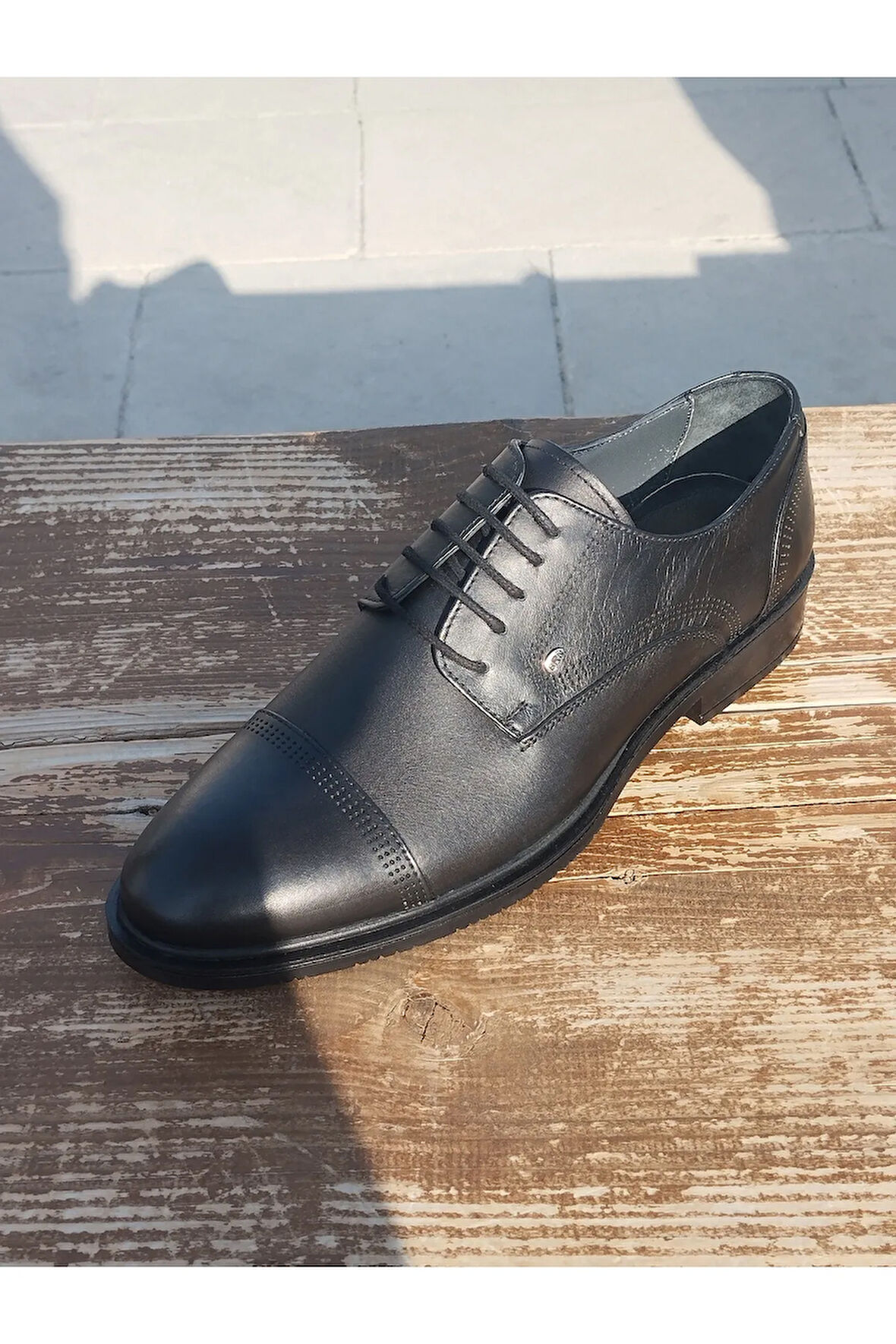 Erkek Yazlık Kundura İç Dış Hakiki Deri Poli Hafif Taban Bağlı