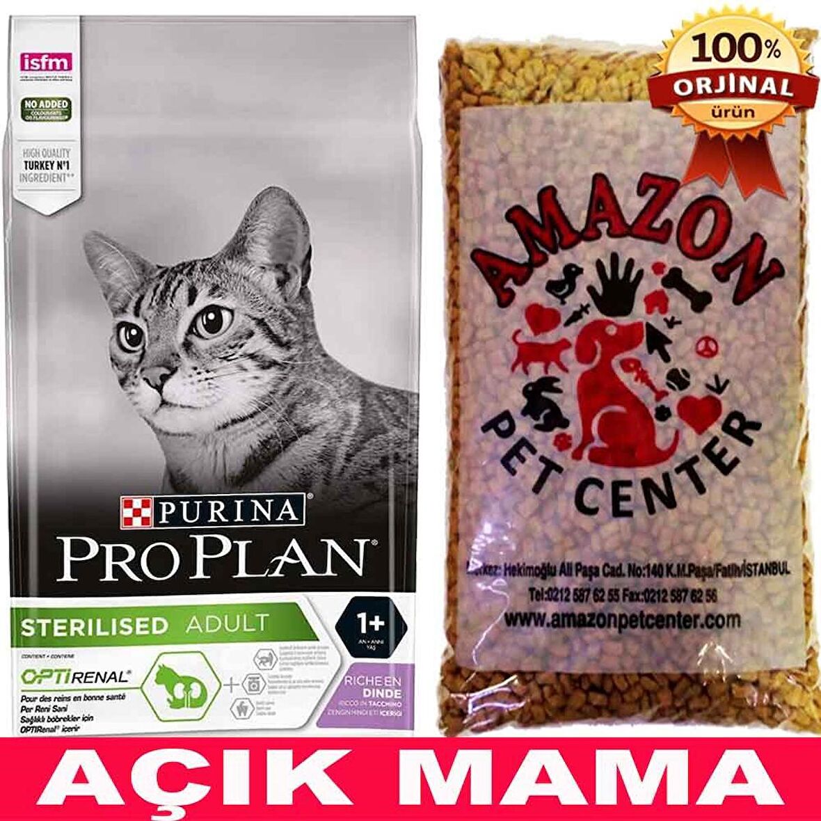 Proplan Sterilised Hindili Kedi Maması Açık 1 Kg