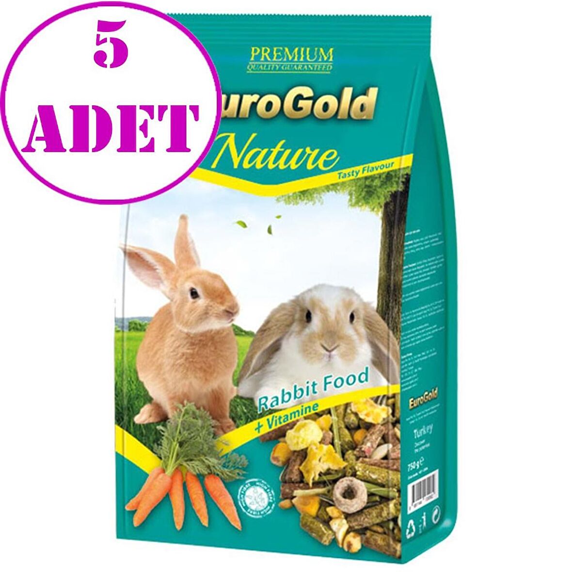 EuroGold Tavşan Yemi 750 Gr 5 AD