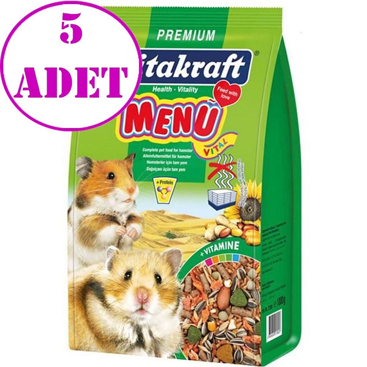 Vitakraft Menü Vital Hamster Yemi 1 Kg 5 AD