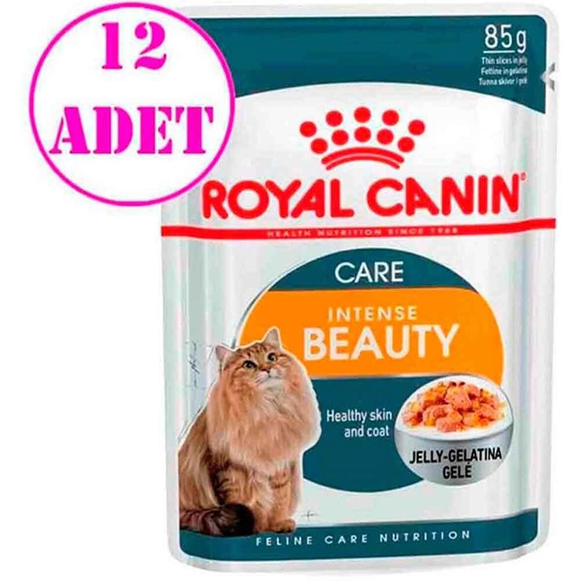 Royal Canin Intense Beauty Jelly 85 gr 12 ADET