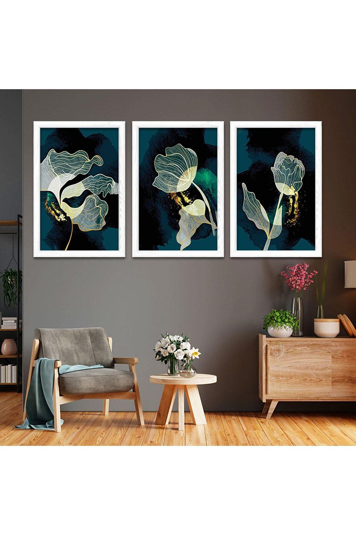 Zevahir 5 Parça Mdf Osmanlı Tuğrası Tablo Ve Mdf Saat Kombin