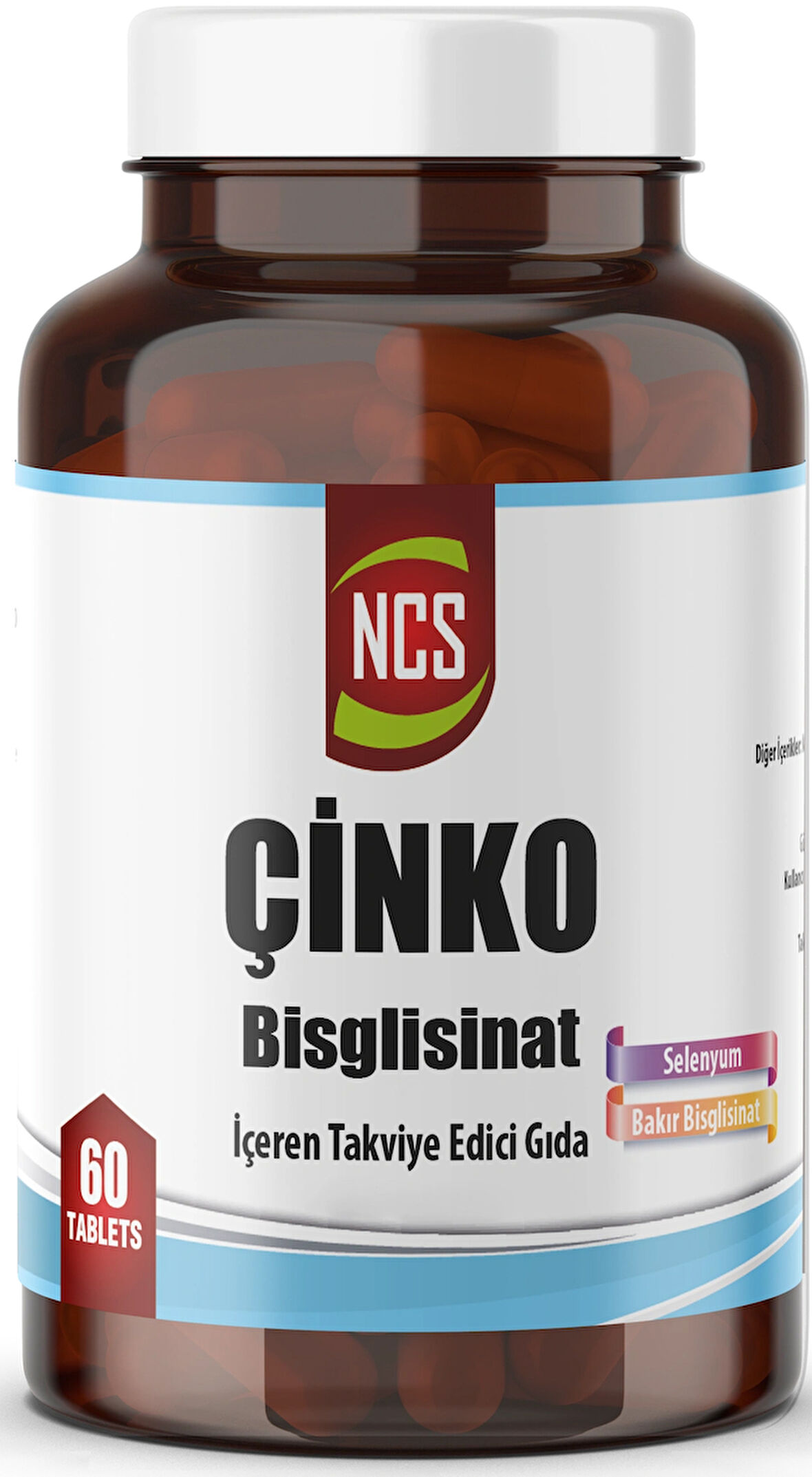 Çinko Bisglisinat & Bakır Selenium Zinc 60 Tablet 