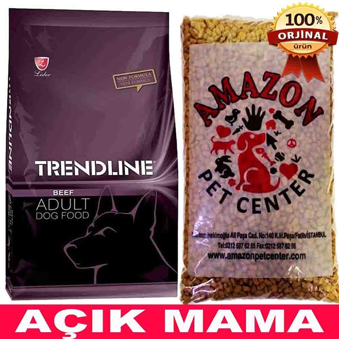 Trendline Biftekli Yetişkin Köpek Maması Açık 1 Kg