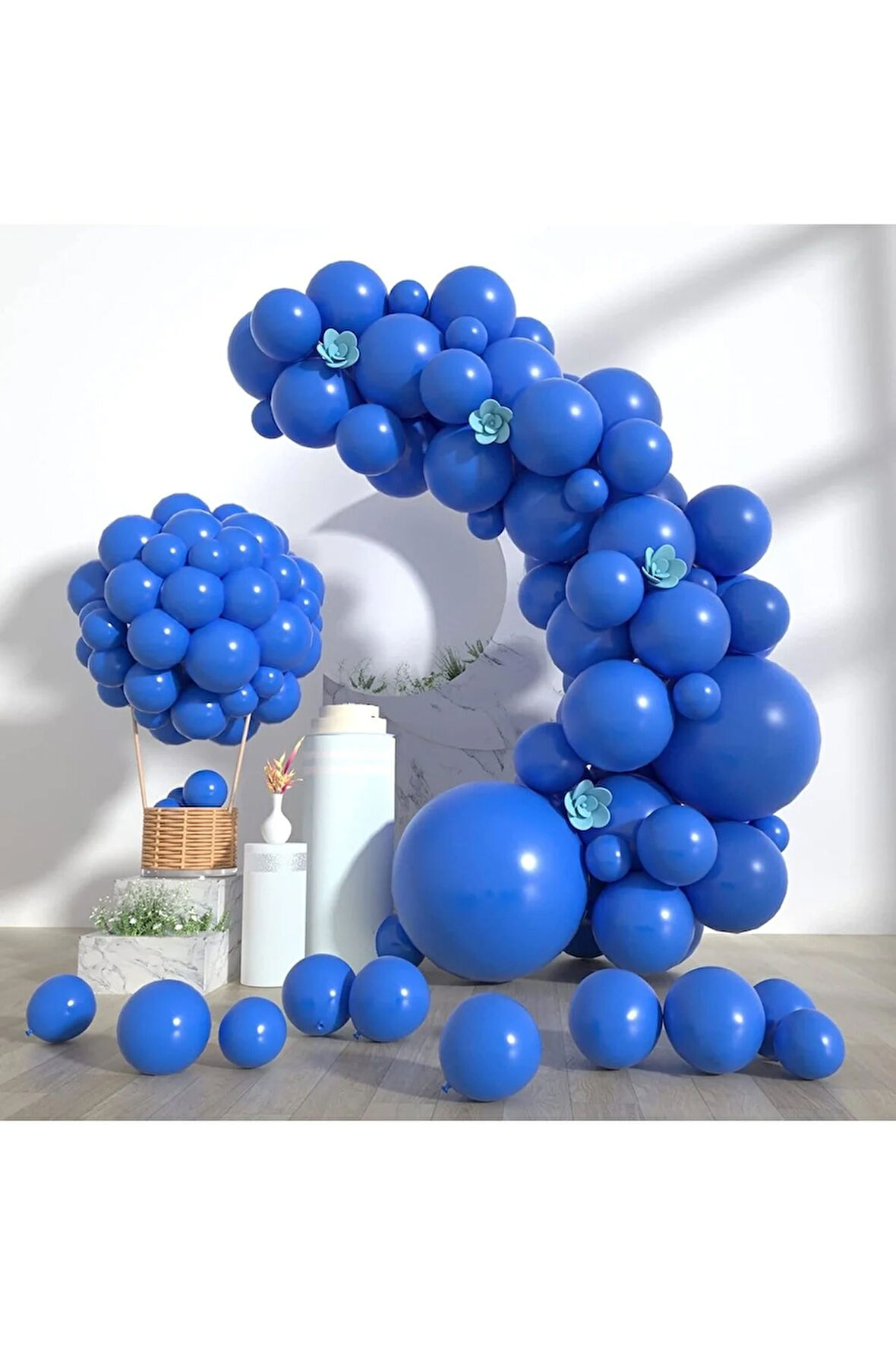 Yeni Moda 100 Adet Parti Lateks Balon Mavi Balonlar Doğum Günü Noel Partisi Süslemeleri Için