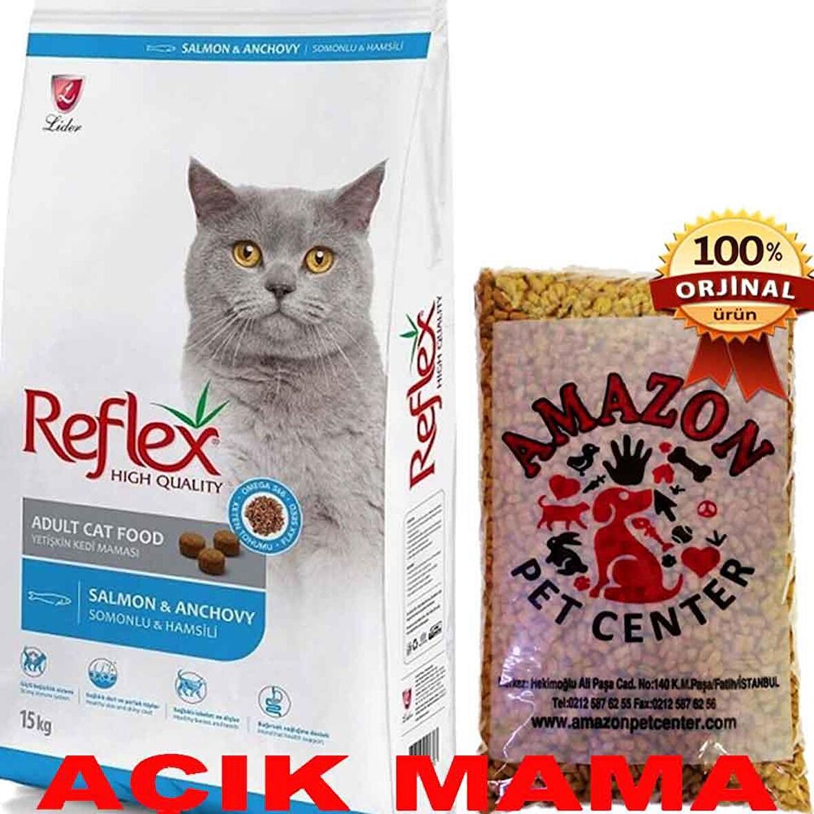 Reflex Hamsili Kedi Maması Açık 1 Kg 