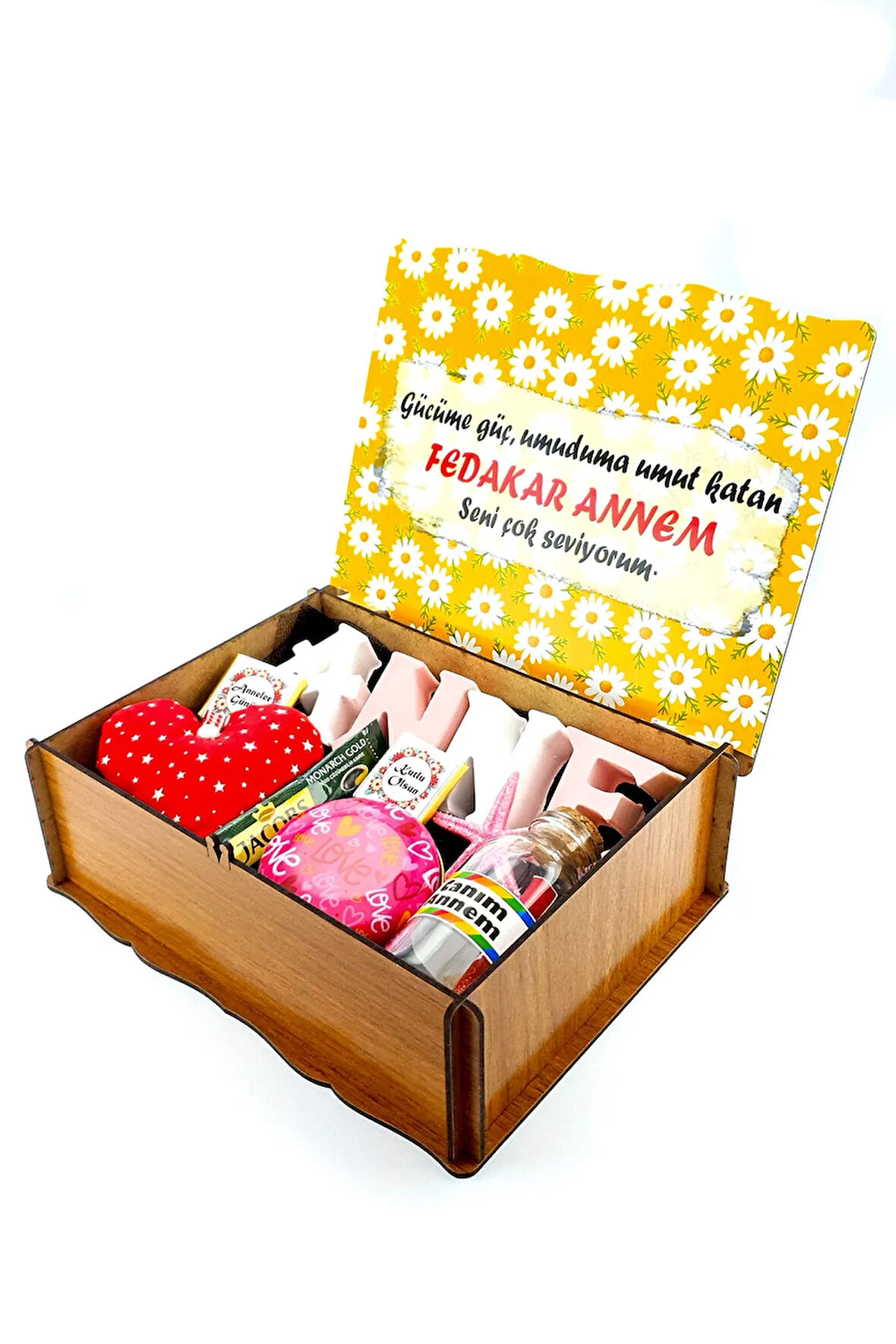 Ahşap Kutuda Anneye Doğum Günü Hediyesi Anneler Günü Hediyeleri 1daisy4mamy9