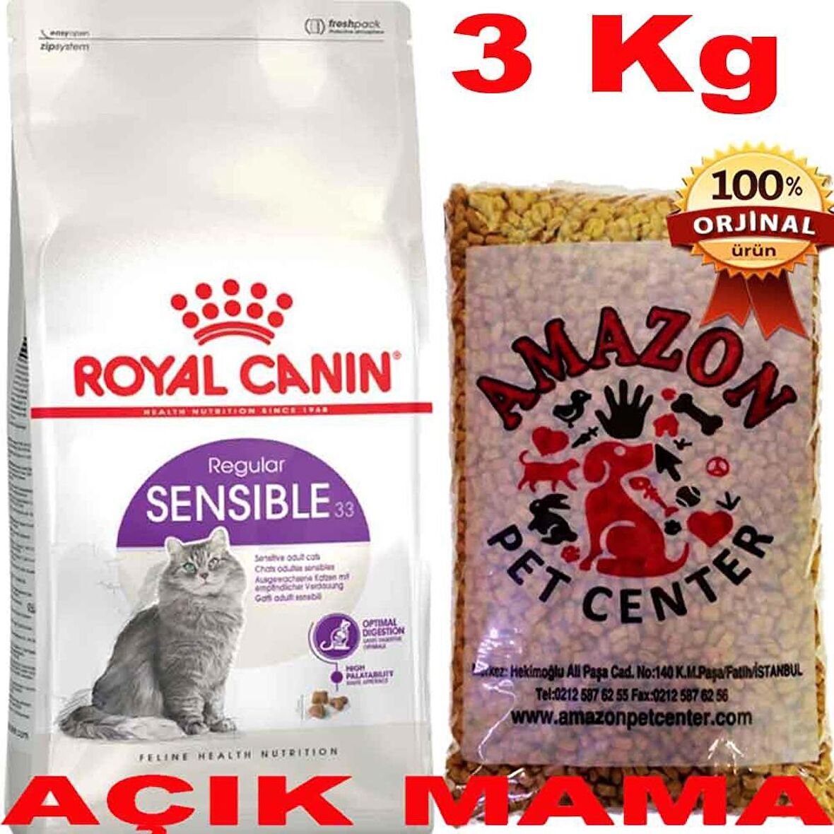 Royal Canin Sensible Kedi Maması Açık 3 Kg 