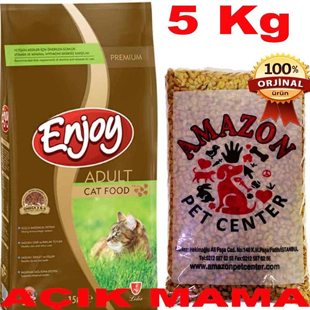 Enjoy Tavuklu Açık Kedi Maması 5 Kg