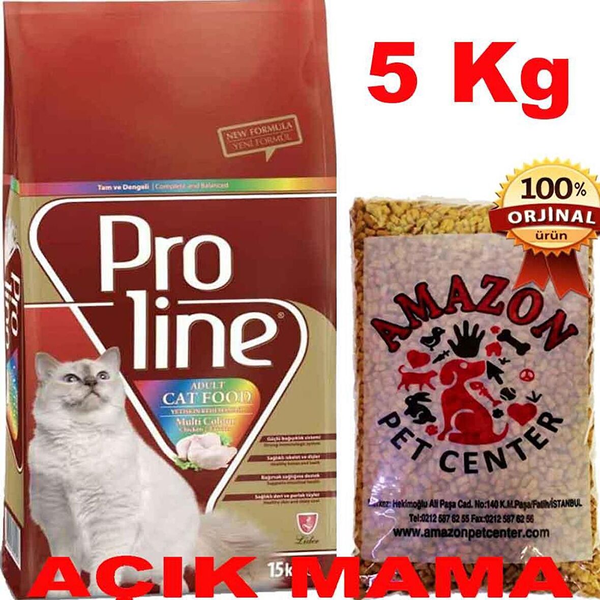 Proline Color Tavuklu Kedi Maması Açık 5 Kg