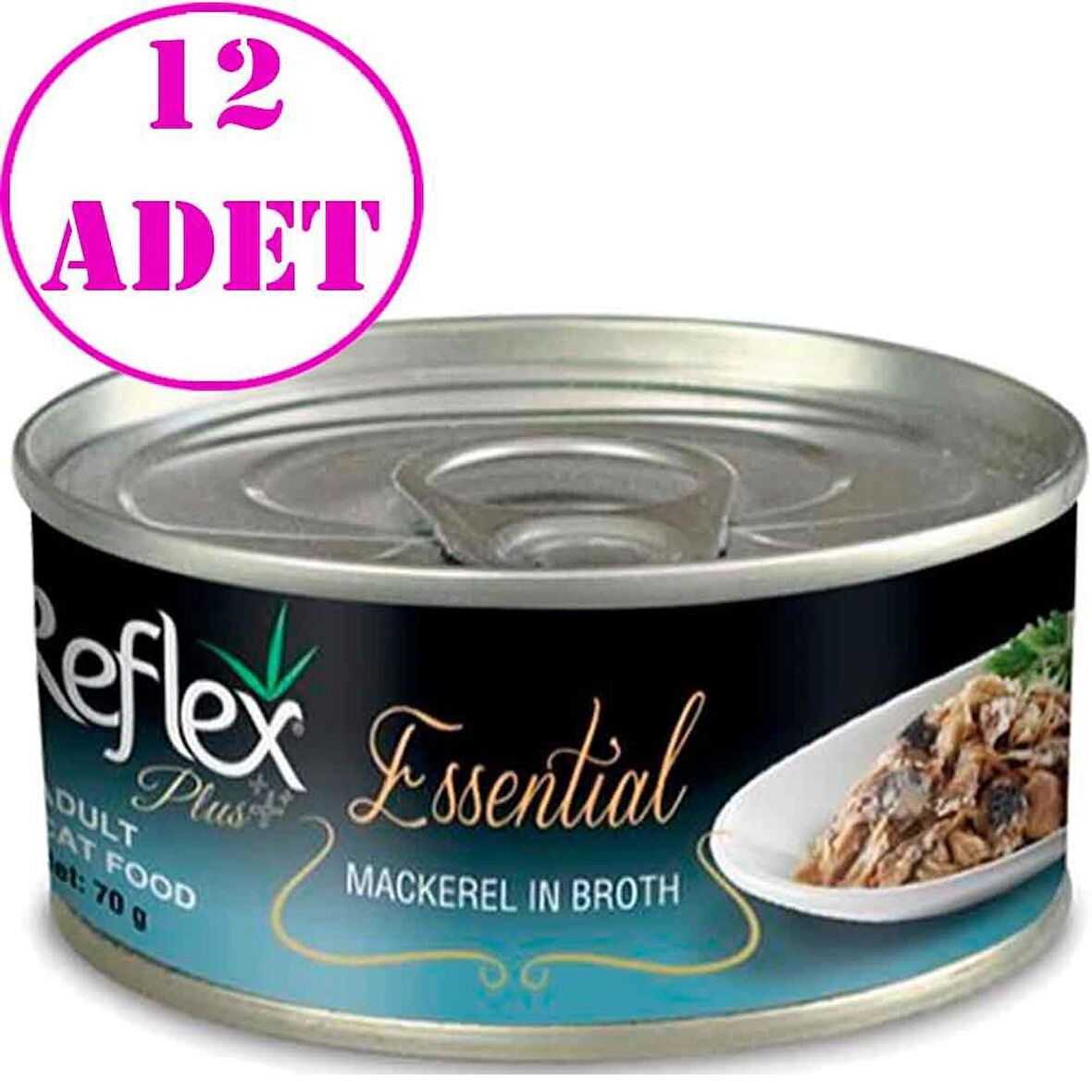 Reflex Plus Essential Uskumrulu Yetişkin Kedi Konservesi 70 Gr 12 AD