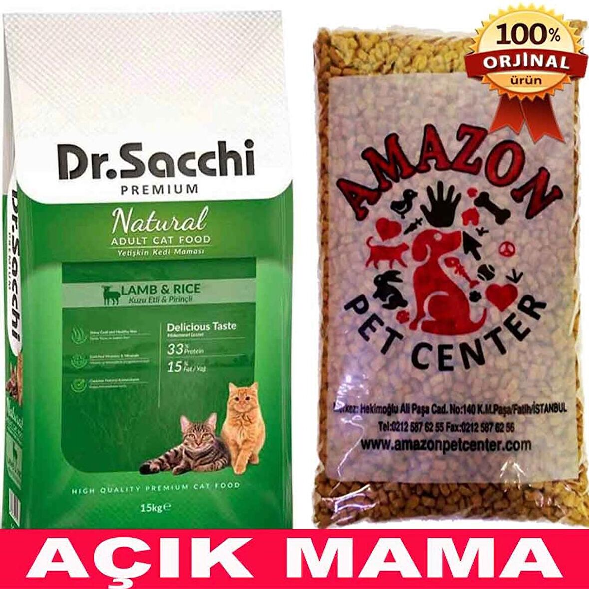 Dr Sacchi Kuzu Etli Kedi Maması Açık 1 Kg