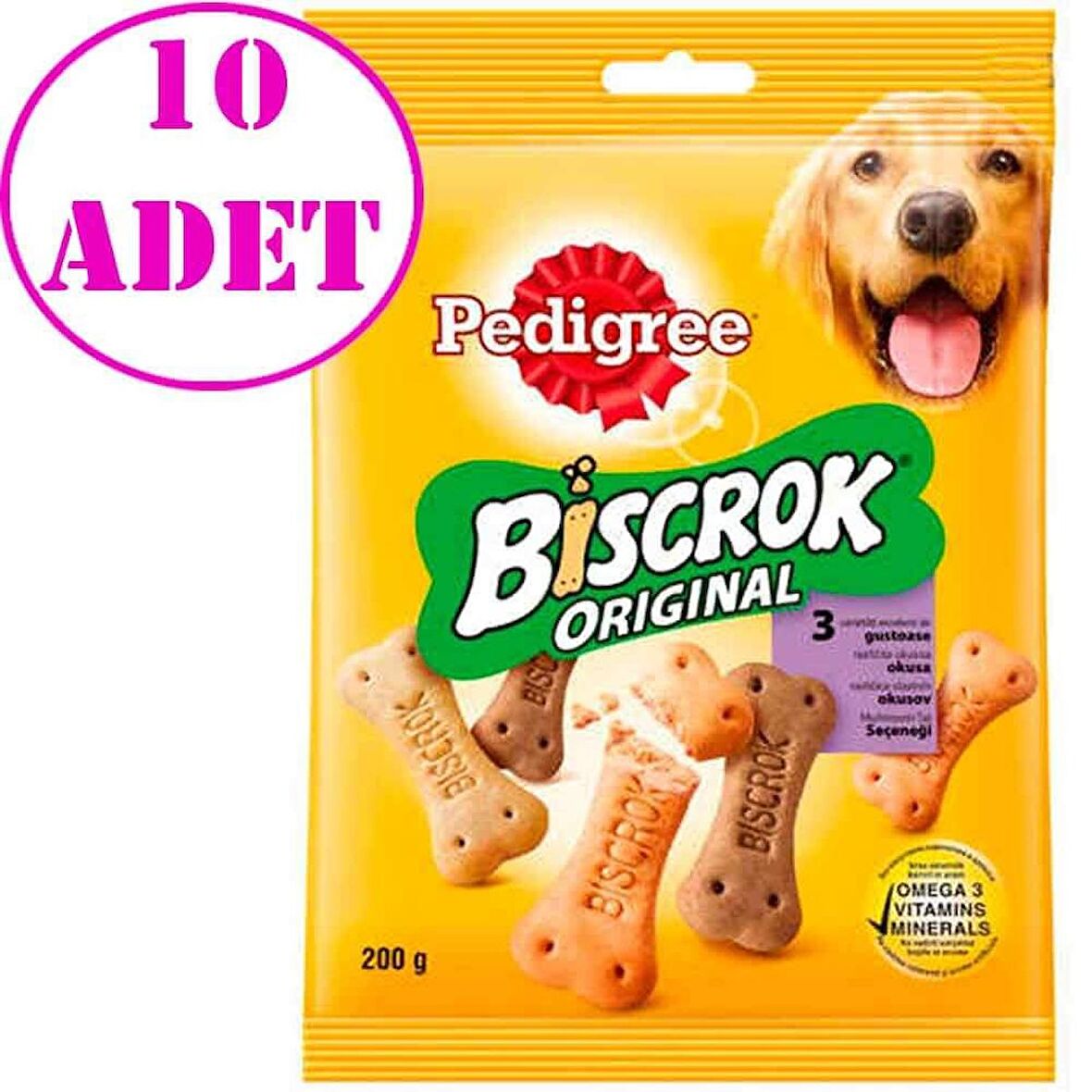 Pedigree Biscrok Köpek Ödül Bisküvisi 200 Gr 10 AD