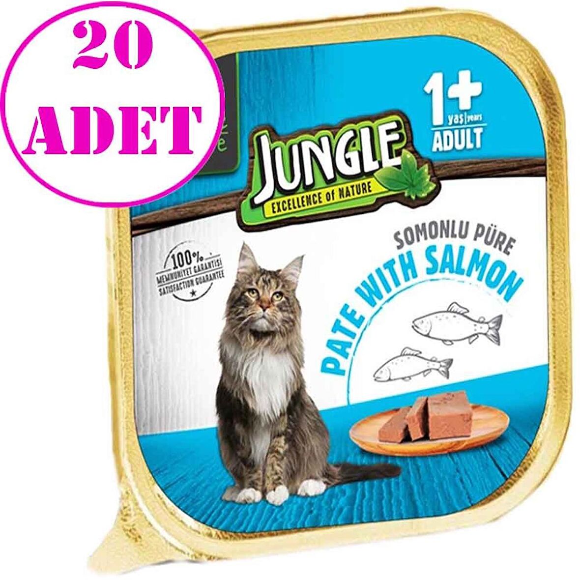 Jungle Kedi Yaş Mama Balıklı Ezme 100 Gr 20 AD