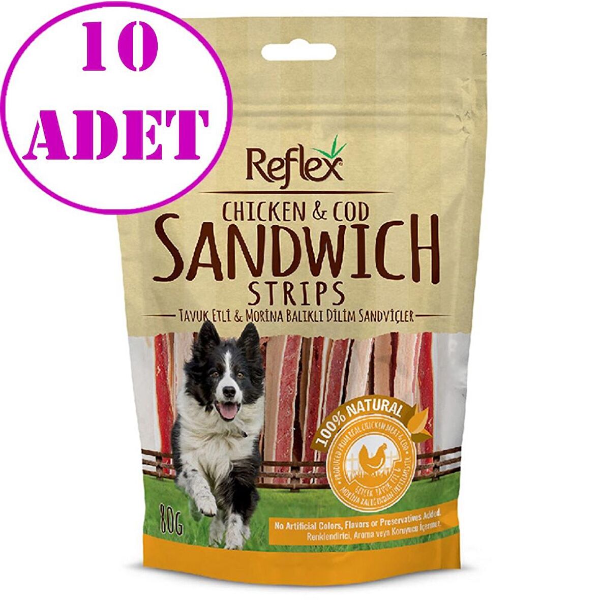 Reflex Chicken Sandviç Stripts 80 Gr 10 AD